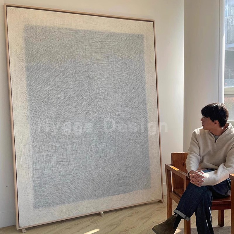 简约现代中式客厅卧室装饰画日式玄关入户轻奢纯色原木风创意挂画