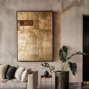 中古侘寂风抽象客厅装 饰画玄关挂画民宿酒店大气高级感壁画