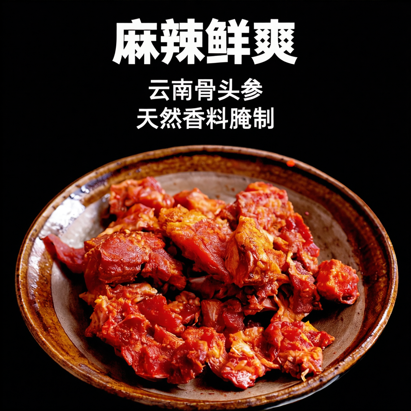 云南骨头参香辣下饭麻辣猪肉排骨鲊农家自制腊肉普洱辣笙腌骨头生