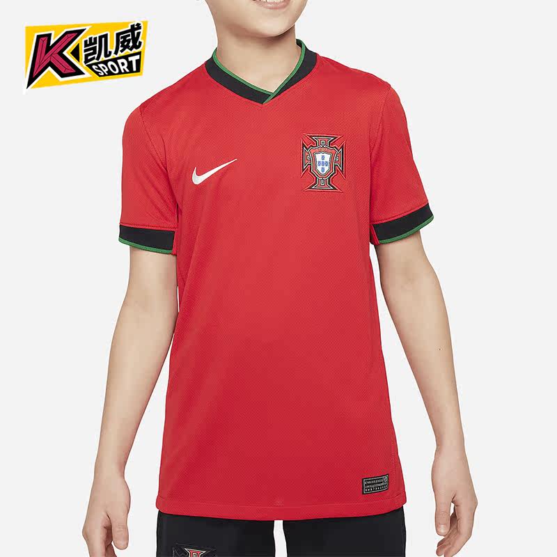 Nike/耐克正品Dri-FIT 大童夏季休闲透气简约足球球衣FJ4371-657