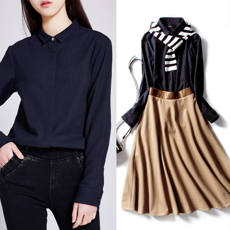 佰色鸟2019春装新款磨毛衬衫女长袖纯色百搭打底衫韩范法兰绒衬衣在类目 女装/女士精品, 衬衫中 - 来自Buy2taobao.com提供专业的淘宝代购服务