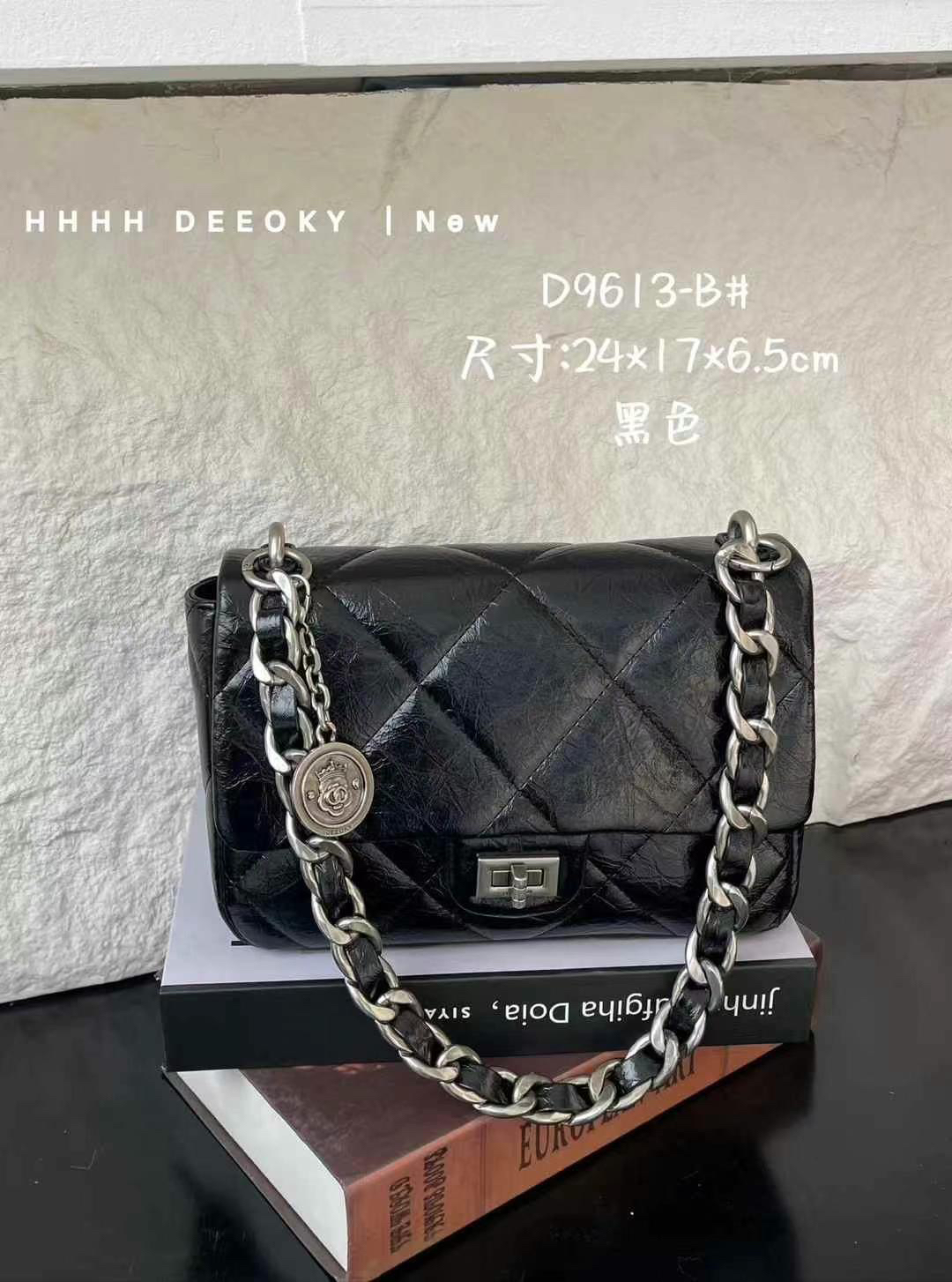 小D家9613新款韩版时尚百搭小香风链条包高级感单肩斜挎女包包