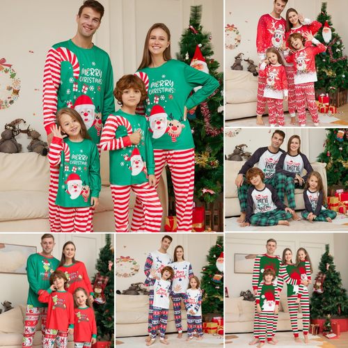 跨境圣诞老人家居服睡衣