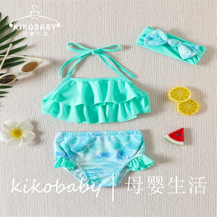 婴儿比基尼BABY 宝宝泳装 BIKINI 沙滩泳装 婴儿泳衣美人鱼挂脖泳装