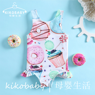 Baby Swimwear婴儿泳装甜甜圈印花女童女宝宝温泉沙滩泳衣 游泳衣