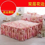 Váy ngủ bằng vải cotton dày đơn mảnh bảo vệ chống trượt đơn cotton 1m5 trải giường đôi 1M8 nệm 2. - Váy Petti