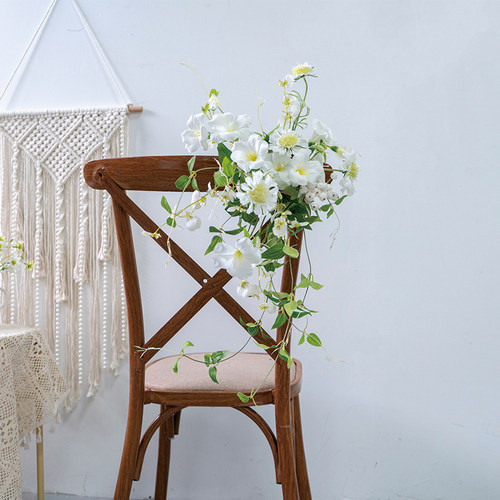 成品椅背花仿真绢花花艺