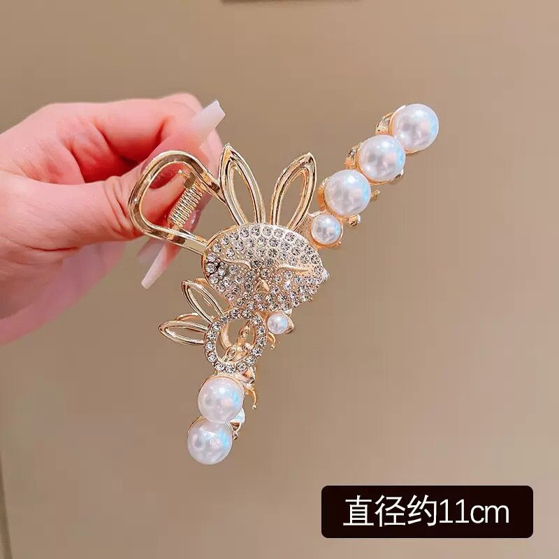 网红水钻大号鲨鱼夹ins风