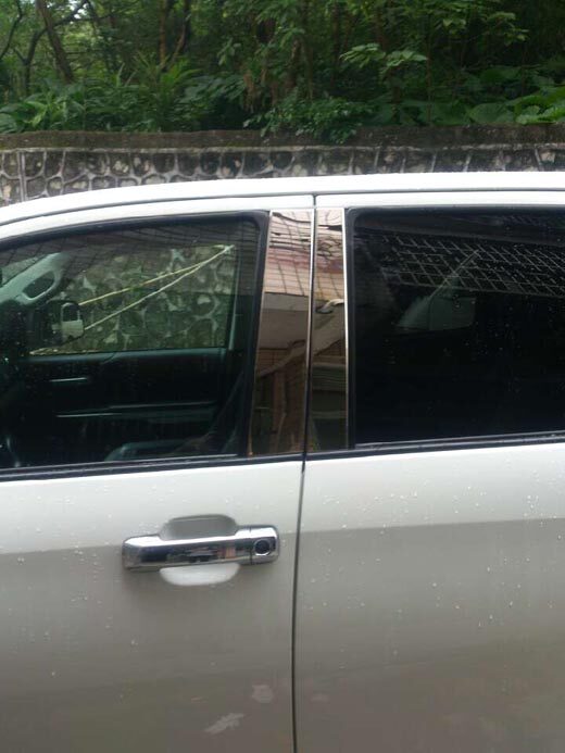 适用06-20年丰田坦途tudra红杉不锈钢车窗饰条装饰条B中柱饰板