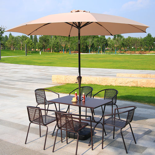 中柱伞户外遮阳伞庭院伞室外休闲大太阳伞花园阳台户外伞桌椅带伞