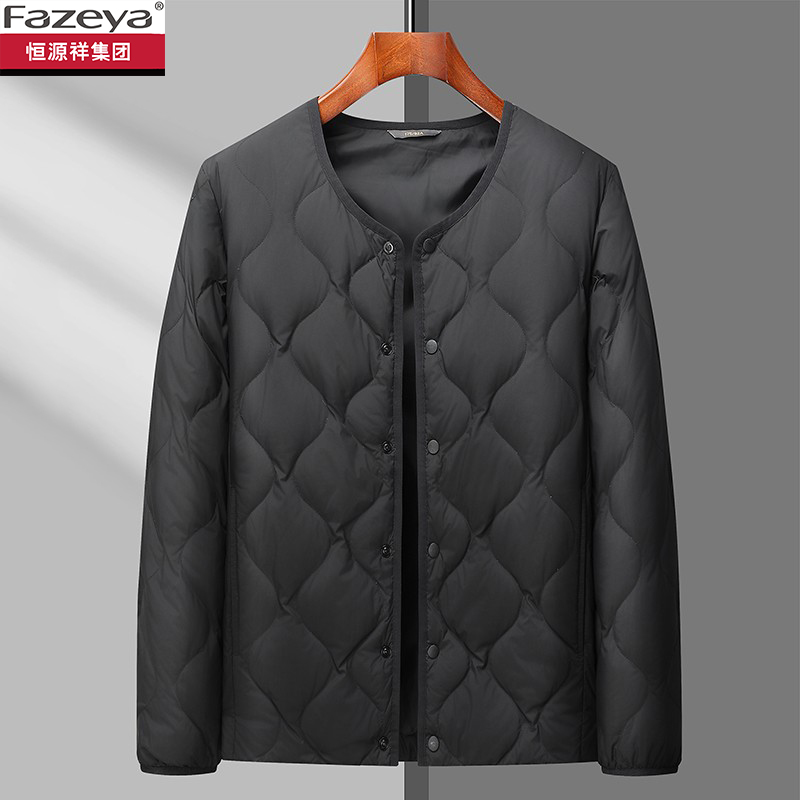 恒源祥集团彩羊轻薄羽绒服内胆男士冬季中老年贴身保暖爸爸装外套