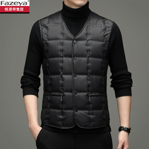 羽绒马甲男士保暖舒适爸爸装