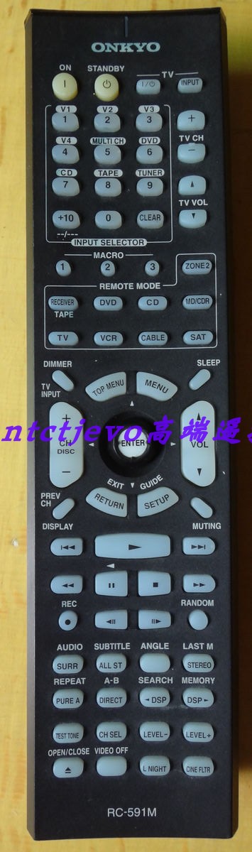 原装ONKYO安桥TX-SR602影院TX-SR603功放SR8360遥控器龘RC-591M