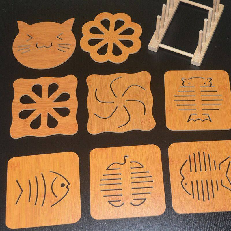 隔热餐垫加厚防烫木质餐桌垫创意可爱卡通防滑砂锅垫盘子垫杯垫,餐饮具,餐垫,淘宝优惠券,粉丝福利购,淘宝优惠卷