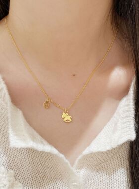 S925纯银马上有钱项链女生肖马