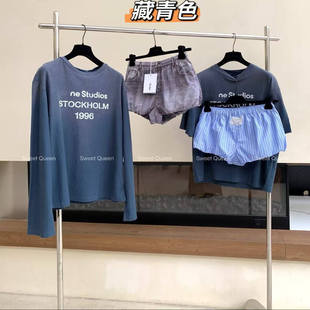 SweetQueen25ss AC 做旧1996长袖T恤纸片人纯棉男女同款上衣