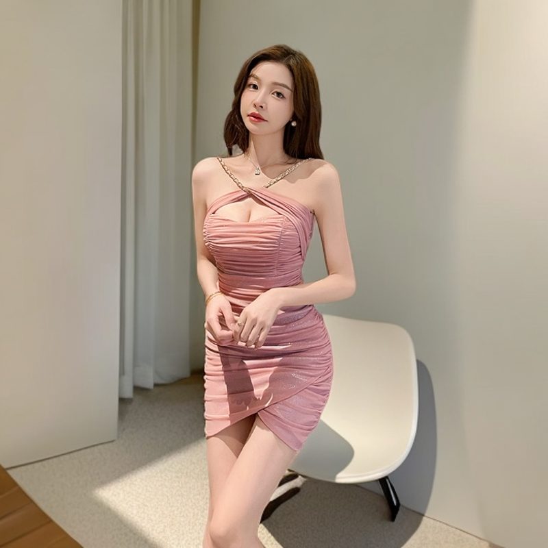 2025夏季新款女纯欲设计高级性感连衣裙小众辣妹网纱包臀吊带裙