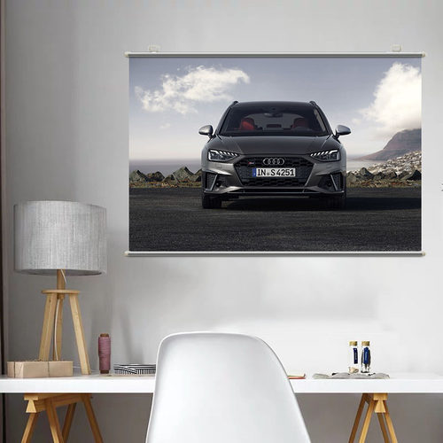 Audi S4 Avant汽车高清海报壁纸卷轴挂画现代装饰画可来图定制