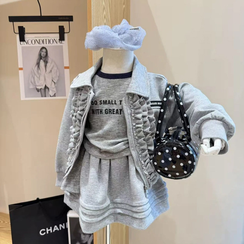 卫衣上衣衣服童装休闲蓬蓬裙套装