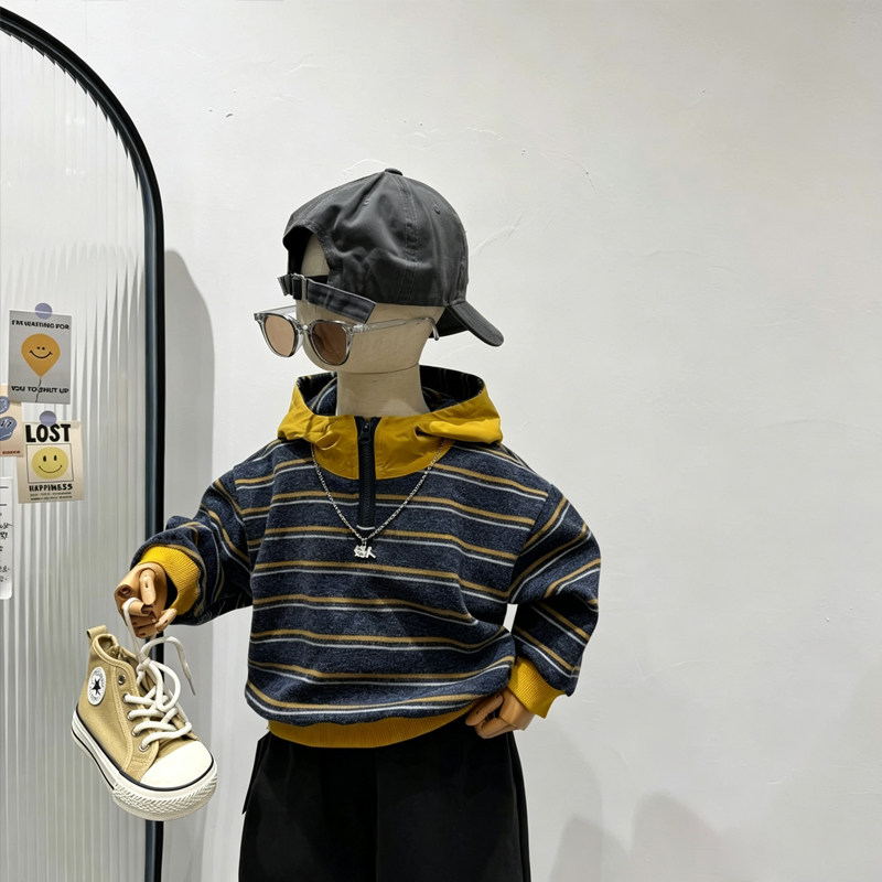 外套拼接颜色卫裤韩版男儿童