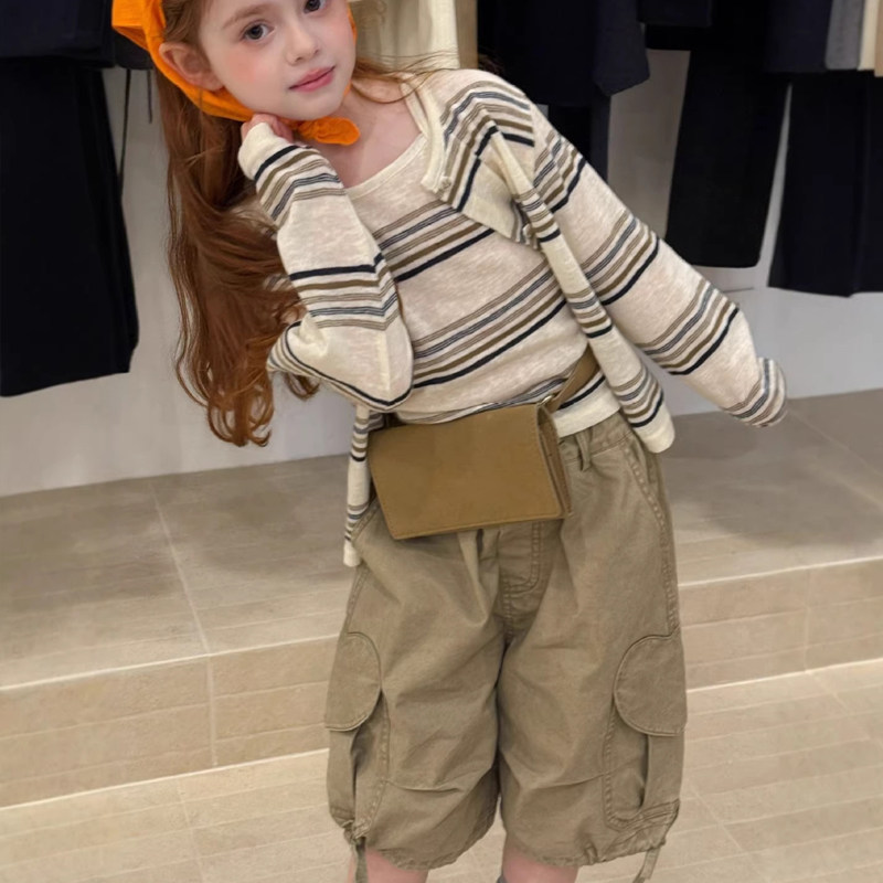 26年春夏新款洋气爱心口袋短裤小众裤脚抽绳超好看女孩裤子百搭,童装/婴儿装/亲子装,套装,淘宝优惠券,粉丝福利购,淘宝优惠卷