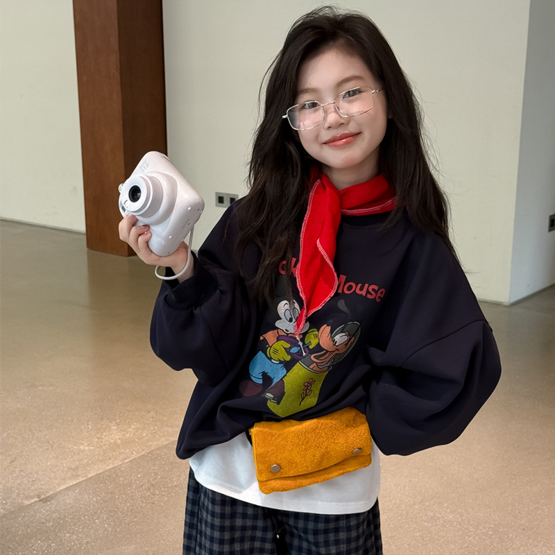 新款韩版卡通米奇卫衣中大童