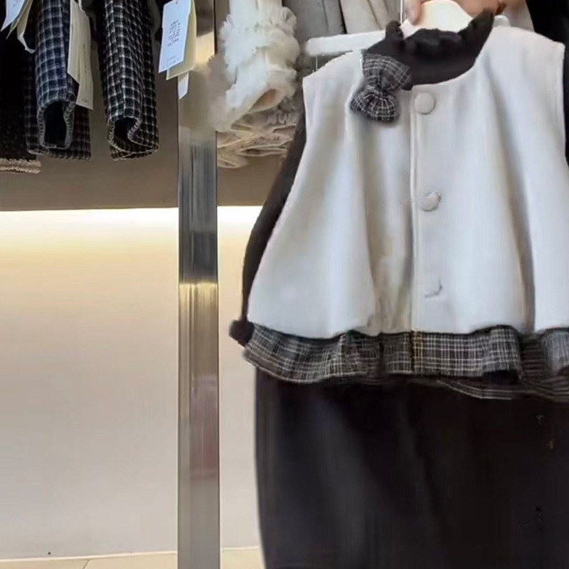 2025秋冬女童新款韩版条纹百搭洋气帅气时尚时髦气质马甲裤子打底,童装/婴儿装/亲子装,套装,淘宝优惠券,粉丝福利购,淘宝优惠卷