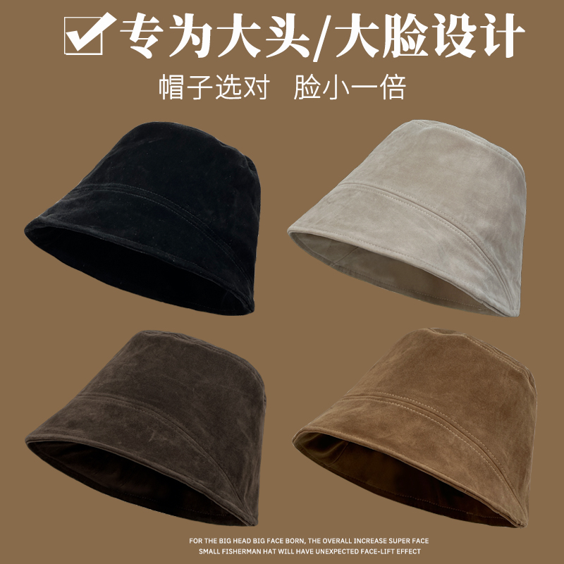 大头围宽檐显脸小素颜保暖护耳