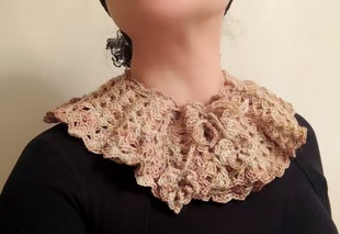 纯手工钩织乌拉圭段染羊毛线套头小披肩假领！成品