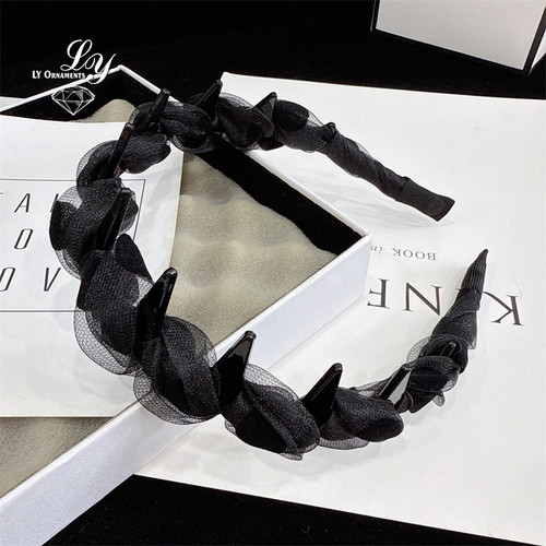 韩国新款高颅顶发箍网纱发卡