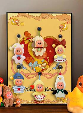星星人怦然心动毛绒收纳挂画装饰画潮玩陈列柜展示架泡泡展示盒子