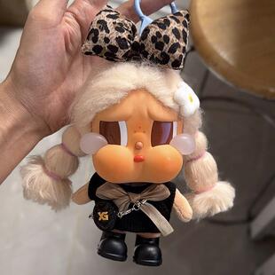 哭娃衣服一起冲浪娃衣Crybaby搪胶娃衣豹纹头饰黑T恤套装公仔衣服