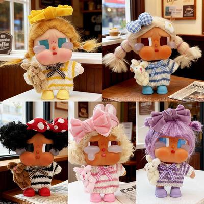 泡泡玛特哭娃衣服crybaby vacation搪胶公仔娃衣咕噜冬日毛衣套装