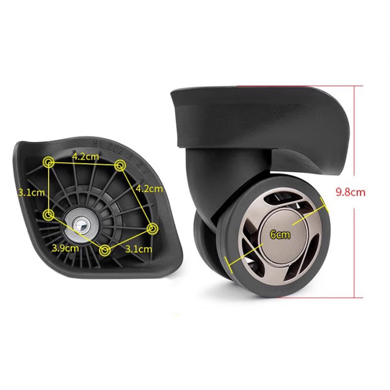 银座行李箱轮子替换HL-002小拉杆箱万向轮密码箱静音轮耐磨滑轮大