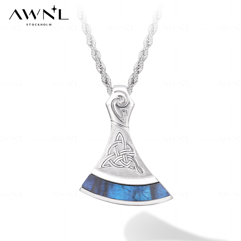 AWNL霖奈战斧项链天然宝石
