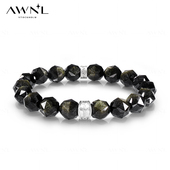 AWNL如恩守护盾金曜石招财手链男款 小众新年礼物送男友