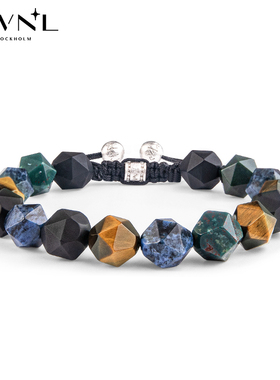 AWNL多宝珠手链男女情侣款金虎眼石手串小众轻奢礼物送礼