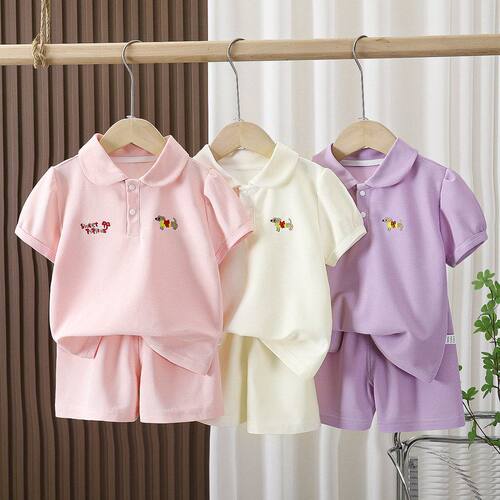 短袖童装童装洋气女孩olo女童T恤