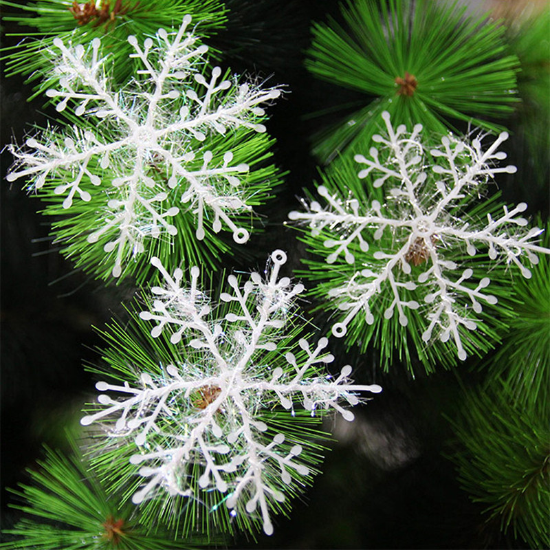 圣诞雪花片大中小圣诞节雪景布置橱窗玻璃装饰挂件圣诞树雪花配件