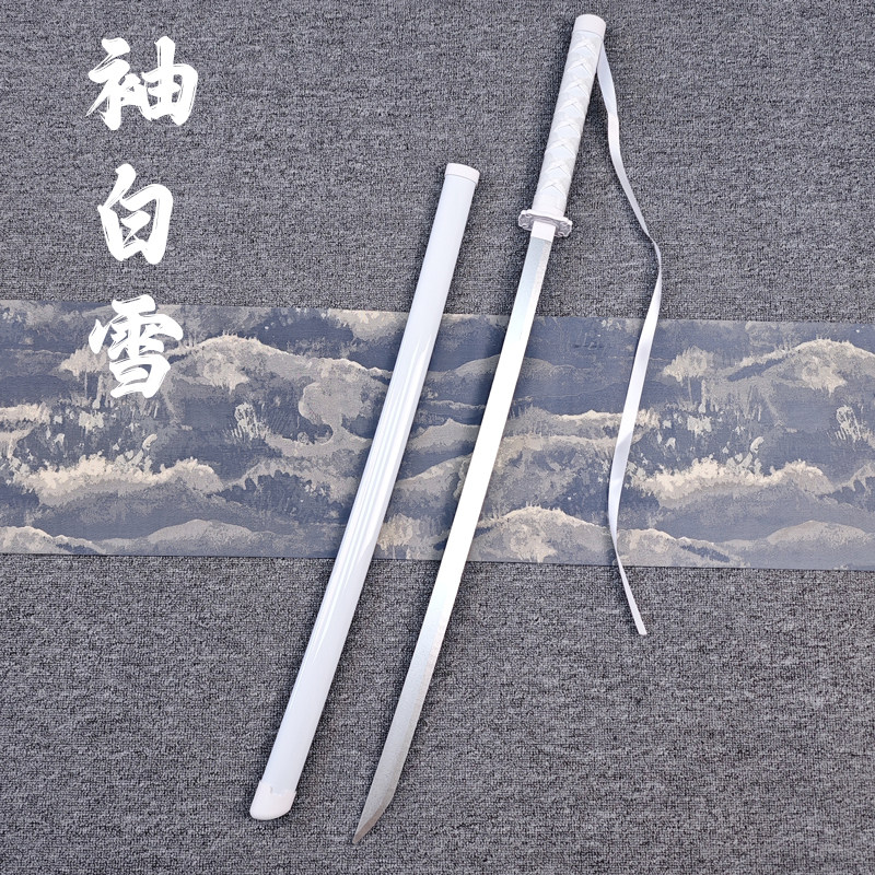 正品袖白雪楠竹刀剑网红同款露琪亚死神cos道具带鞘木刀儿童玩具