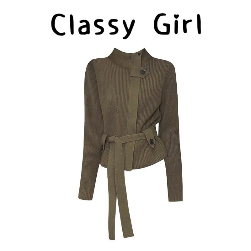 秋冬新款高级感复古针织开衫上衣