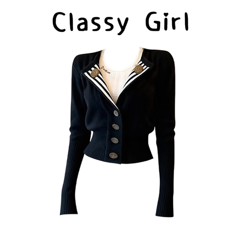 秋冬复古针织开衫吊带背心套装