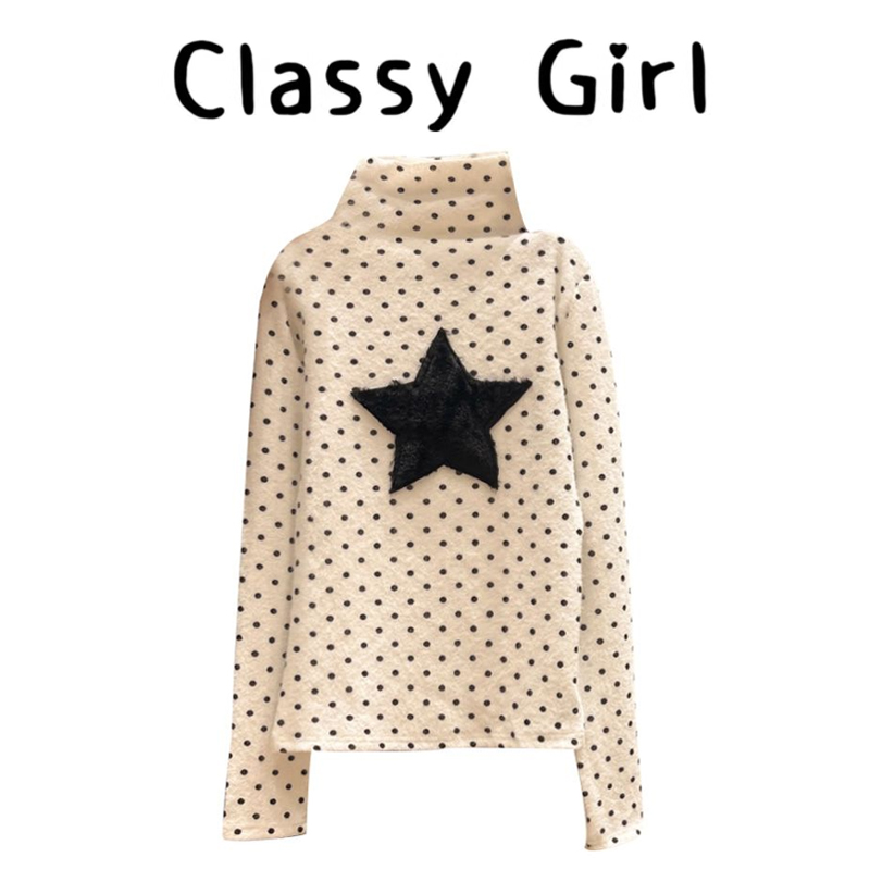 秋冬加厚半高领打底衫长袖上衣