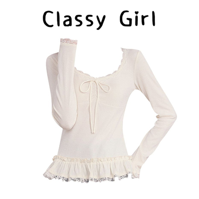 秋冬显瘦气质长袖内搭T恤衫上衣