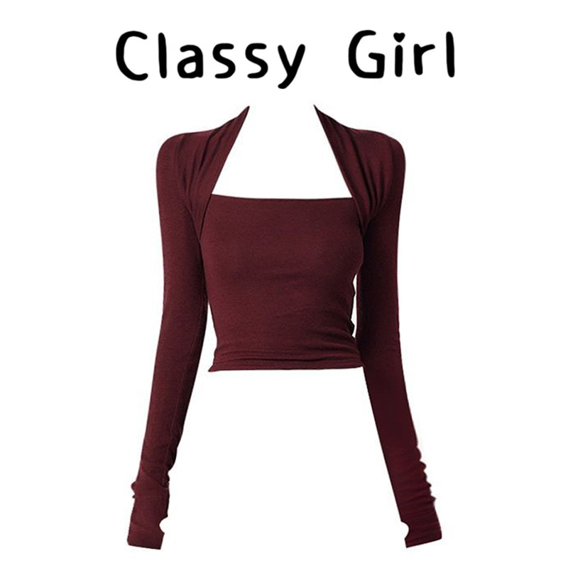 秋冬美式修身性感显瘦性感上衣