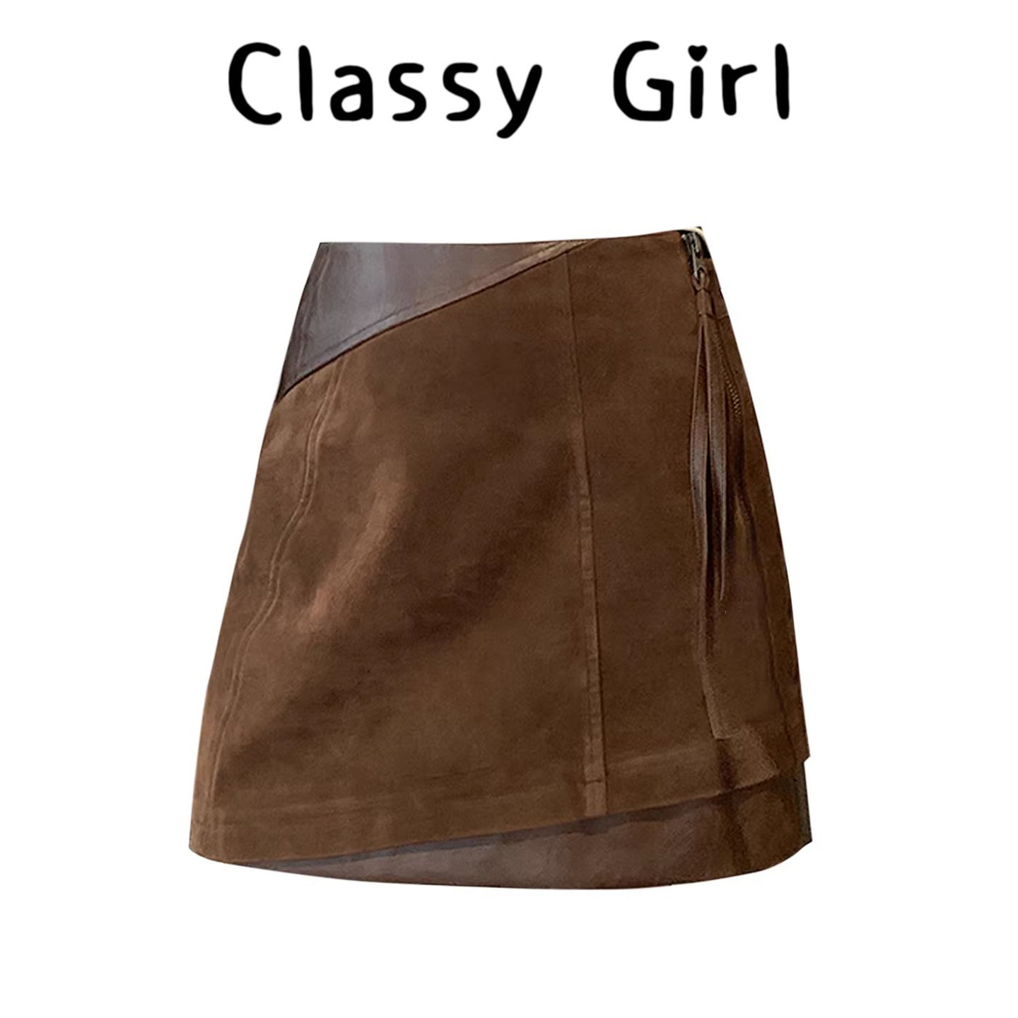 复古老钱风不规则A字半身裙女秋冬小众设计高腰显瘦百搭辣妹短裙,女装/女士精品,大码半身裙,淘宝优惠券,粉丝福利购,淘宝优惠卷