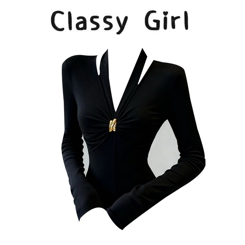 早秋显瘦气质设计感T恤打底衫