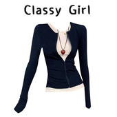 假两件修身 t恤上衣显瘦韩系穿搭春 2025新款 瑜伽内搭打底衫 女春季