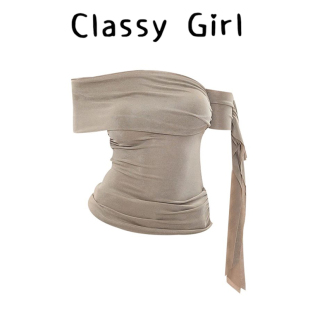 外穿高级感辣妹气质小众上衣t恤夏季 吊带背心女2026新款 斜肩无袖