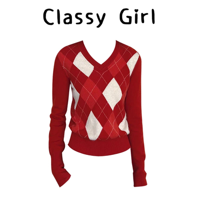 秋冬新款慵懒风显瘦气质毛衣上衣